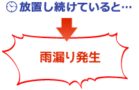 放置し続けていると…雨漏り発生